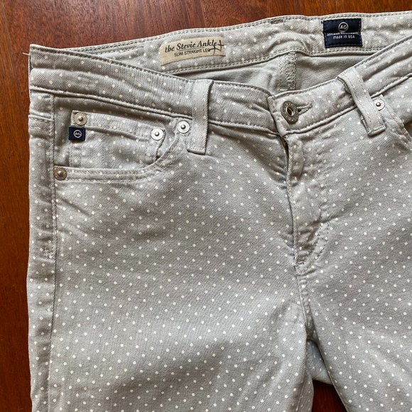 AG Adriano Goldschmied Gray Stevie Ankle Dot Jeans - Picture 4 of 8